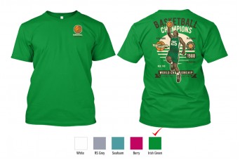 Perfect Prints2 - Cotton TShirt, Basketball Champions, Front and Back Print