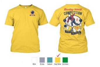 Perfect Prints2 - Cotton TShirt, Bowling World Competition, Front and Back Print