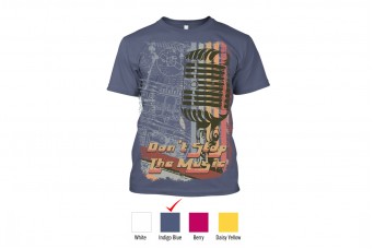 Perfect Prints2 - Cotton TShirt, Don't Stop The Music, Front Print Only