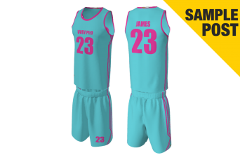 WLX Miami Heat Blue-Pink Replica Basketball Uniform