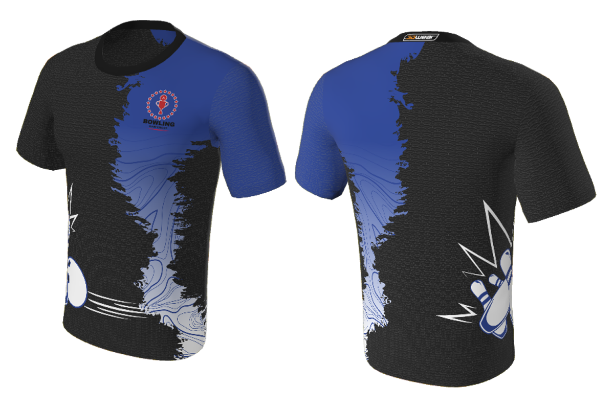 FNF -  Bowling, Black and Blue Bowling Club, Sublimated Tshirt