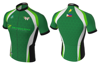 FNF - Cycling, Green Cyclo Style, Tri-Blue Cycling Jersey
