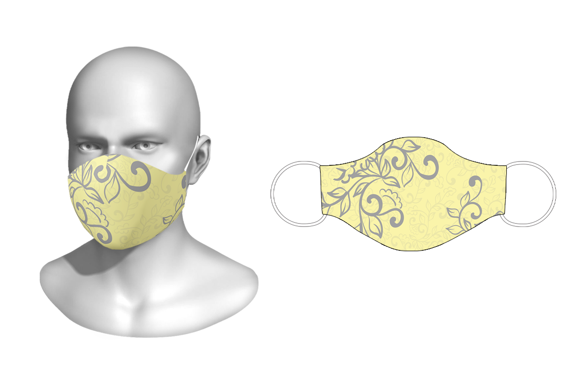 FNF - Washable Facemask, Floral Design 1, Spandex with Filter Pocket