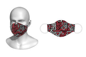 FNF - Washable Facemask, Abstract Vector, Spandex with Filter Pocket