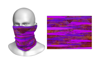 FNF - Head Gaiter, Abstract Of Pink And Violet, Spandex