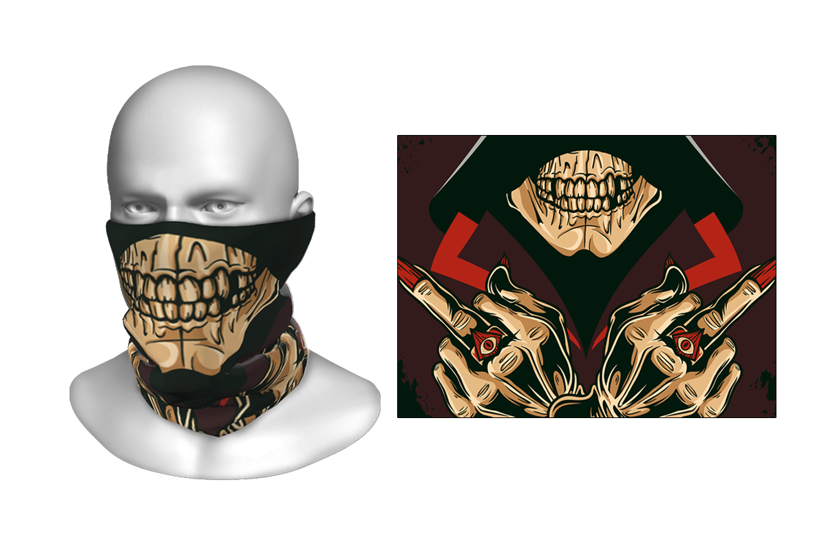 Perfect Prints - Head Gaiter, Deadly Skull, Spandex Perfect Prints - Head Gaiter, Deadly Skull, Spandex