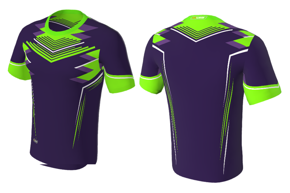 RAD - T-Shirt Sublimated Lime Violet E-Sports 