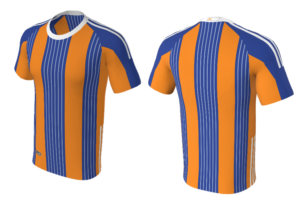RAD - Soccer Jersey Blue Orange Sublimated