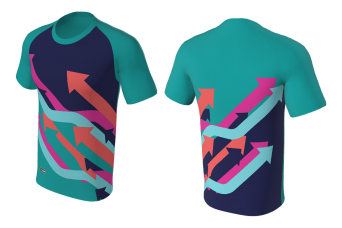 RAD - T-Shirt Sublimated Multicolored Arrows Design